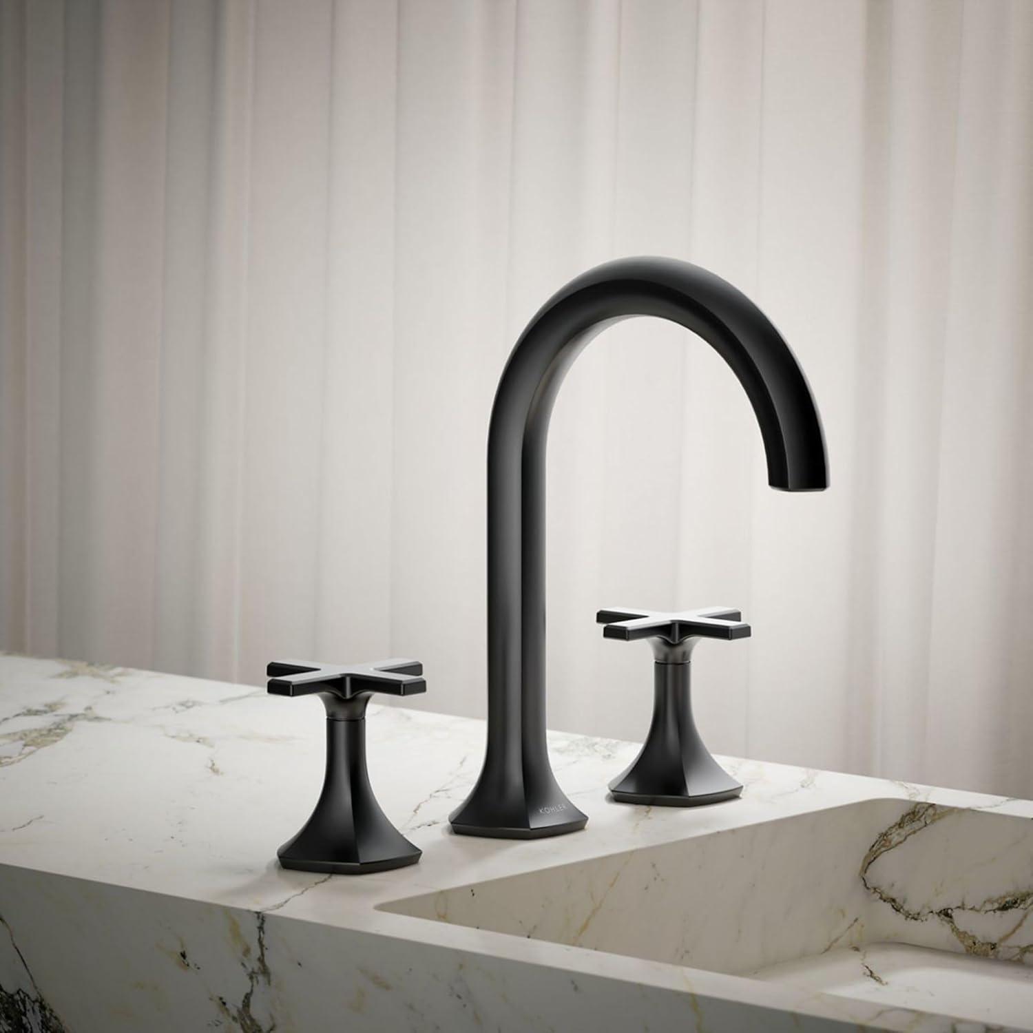 Kohler Occasion Cross Bathroom Sink Faucet Handles, 3.12" H x 3" W K-27010-3-BL