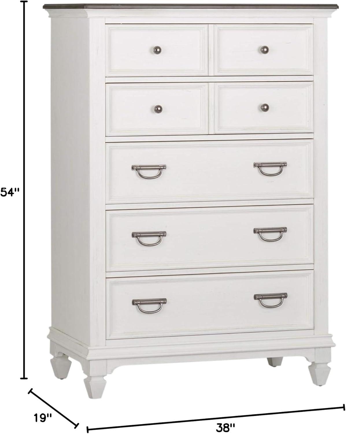 Allyson Park White 5 Drawer Chest