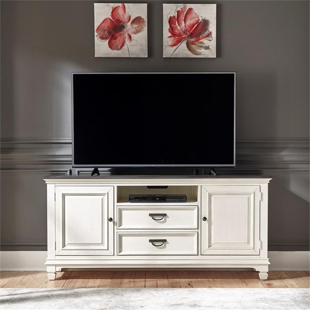 Allyson Park White 66 Inch TV Console