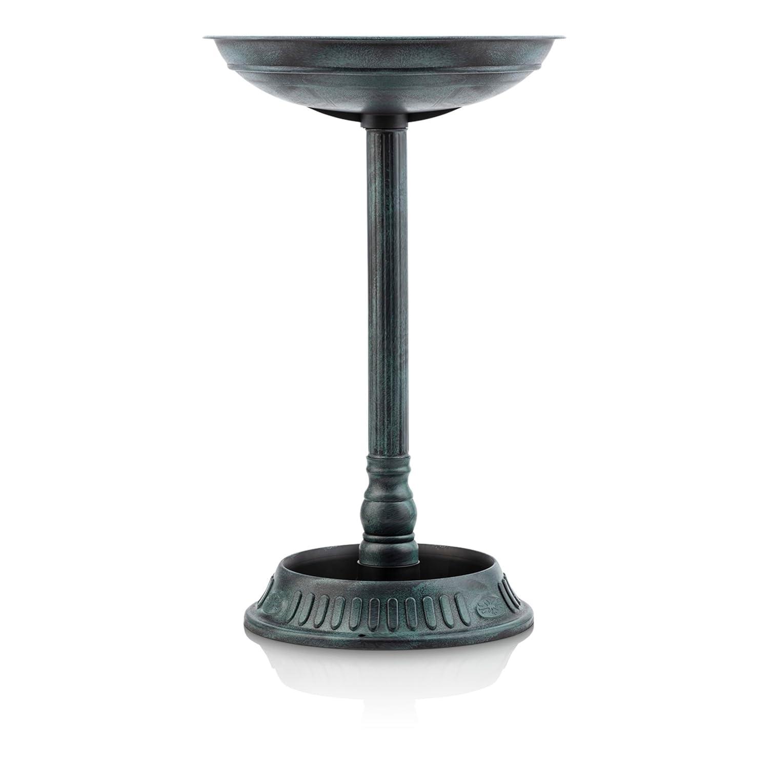 Alpine Corporation Plastic Bird Bath with Plant Adaptability, Green