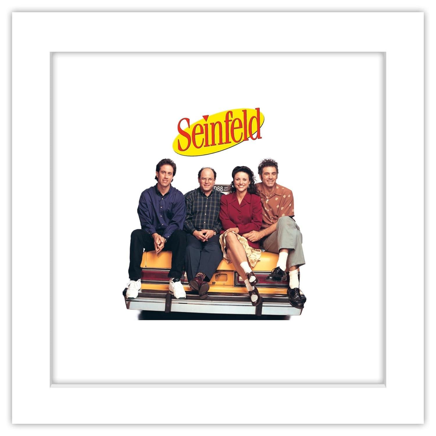 Gallery Pops Seinfeld - NYC Taxi Group Logo Wall Art, White Framed Version, 12" x 12"