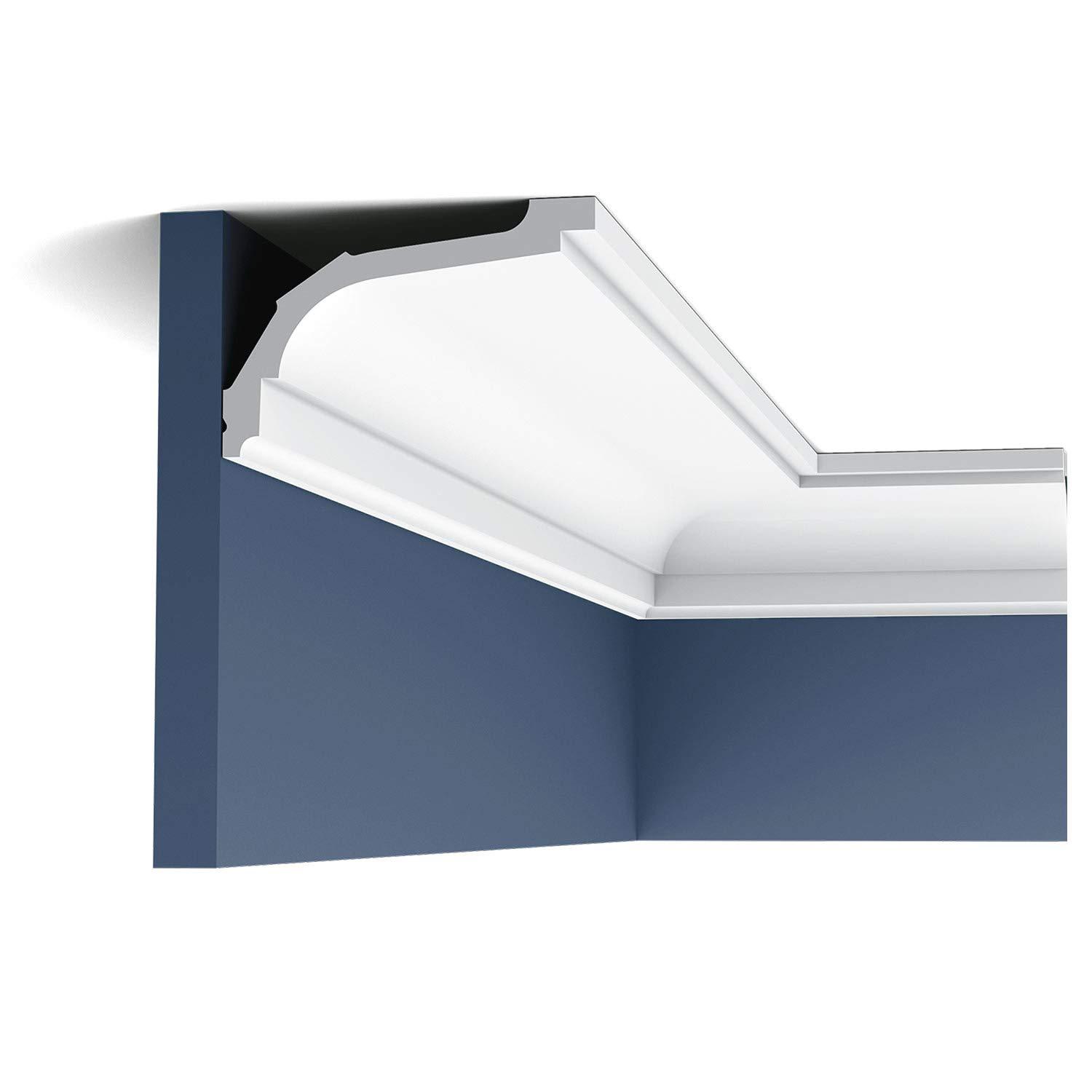 High Density Polyurethane, Primed White 3" H x 78 3/4" W x 4 5/8" D Crown