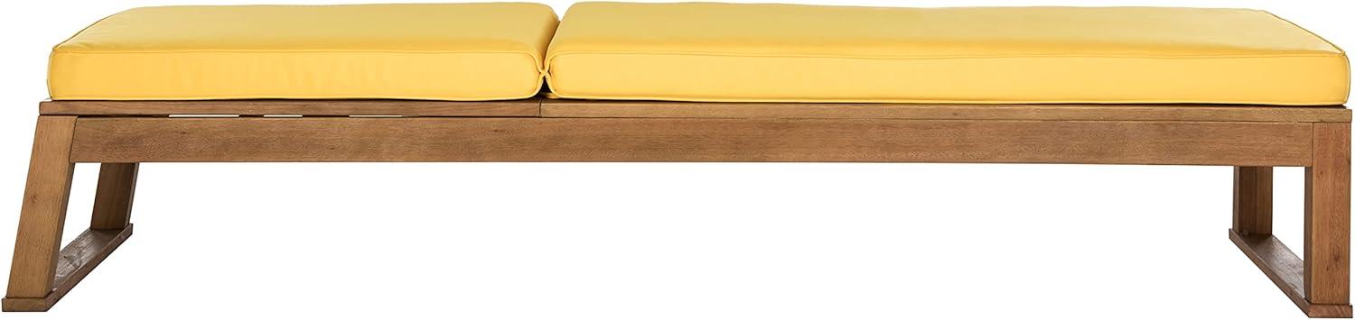 Solano Sunlounger - Outdoor - PAT7024 - Natural/Yellow -Safavieh