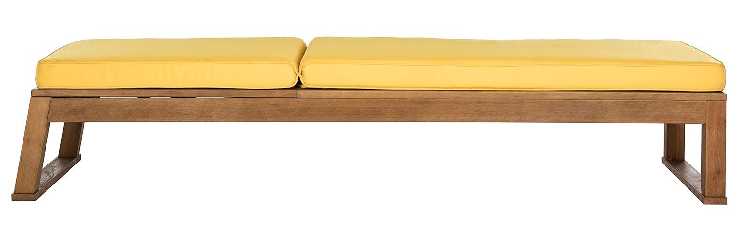 Solano Sunlounger - Outdoor - PAT7024 - Natural/Yellow -Safavieh