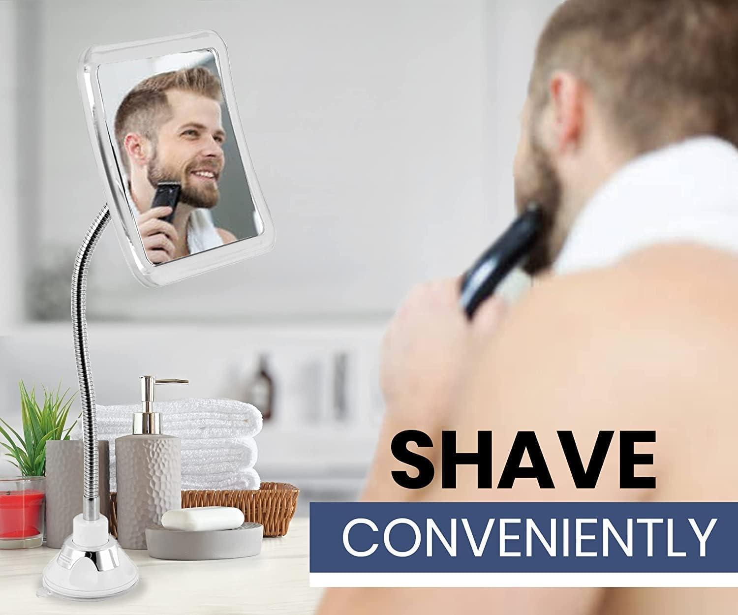 Mirrorvana Flexible Fogless Shower Mirror for Shaving, 6.3" x 6.3"