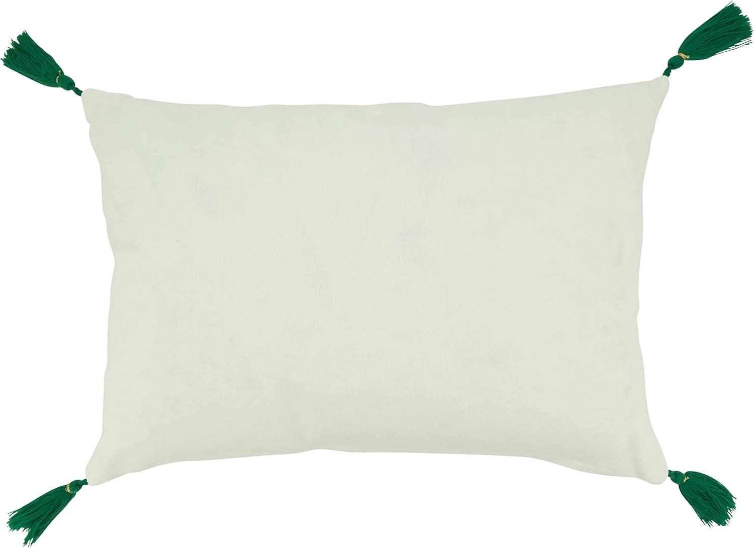 Tassels Cotton Lumbar Throw Pillow