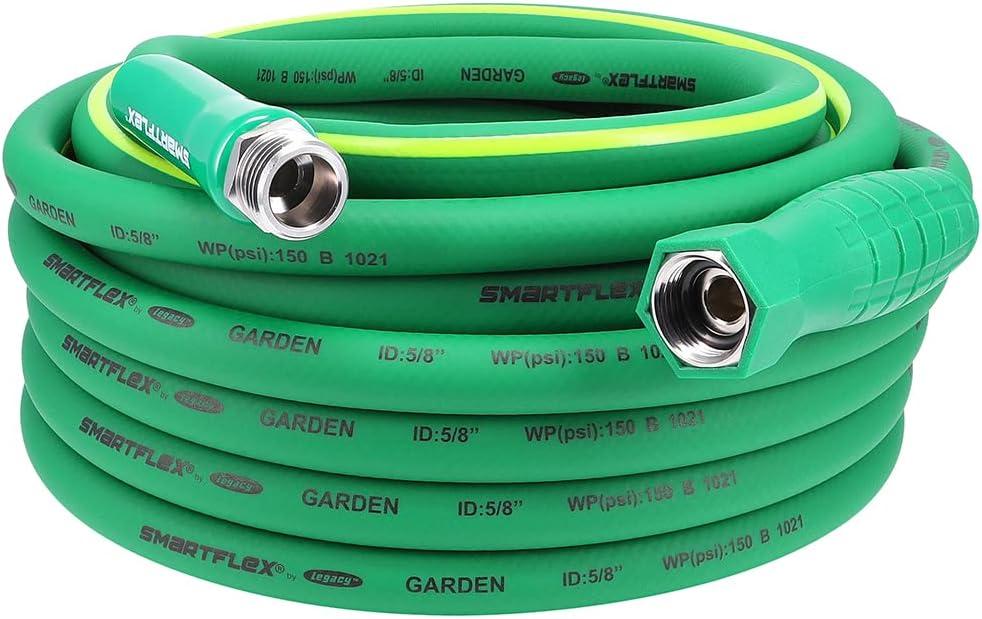 SmartFlex® Garden Hose, 5/8" x 50', Hybrid Polymer Blend, Green