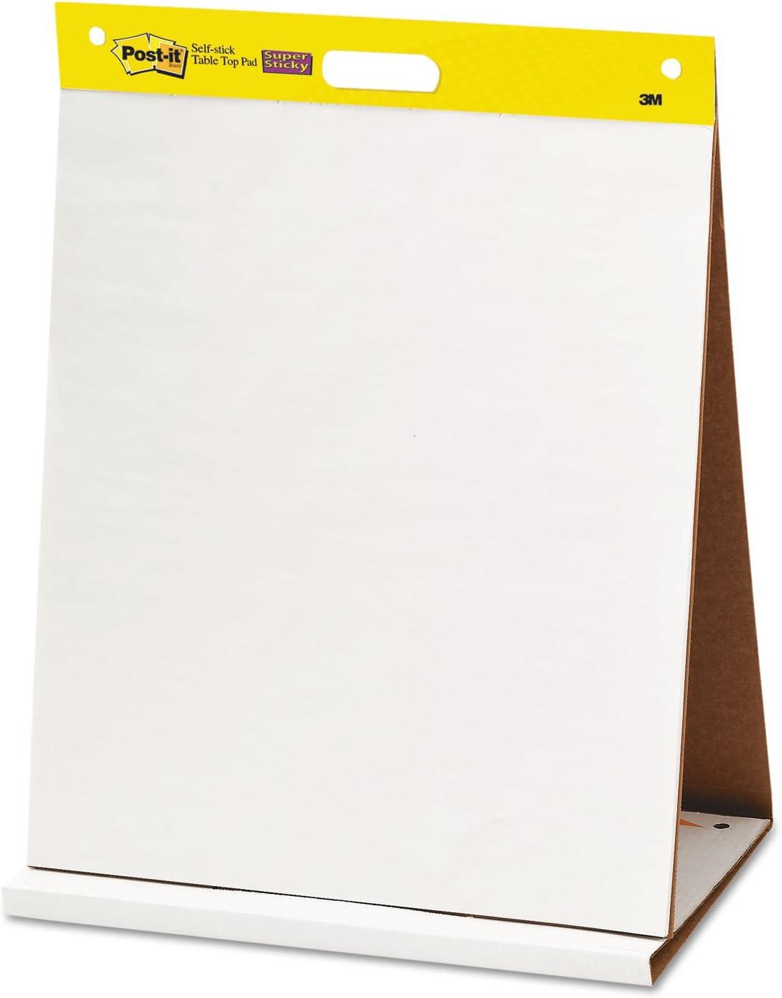 Post-it Self-Stick Easel Pad, 20 x 23 Inches, Unruled, White, 20 Sheets