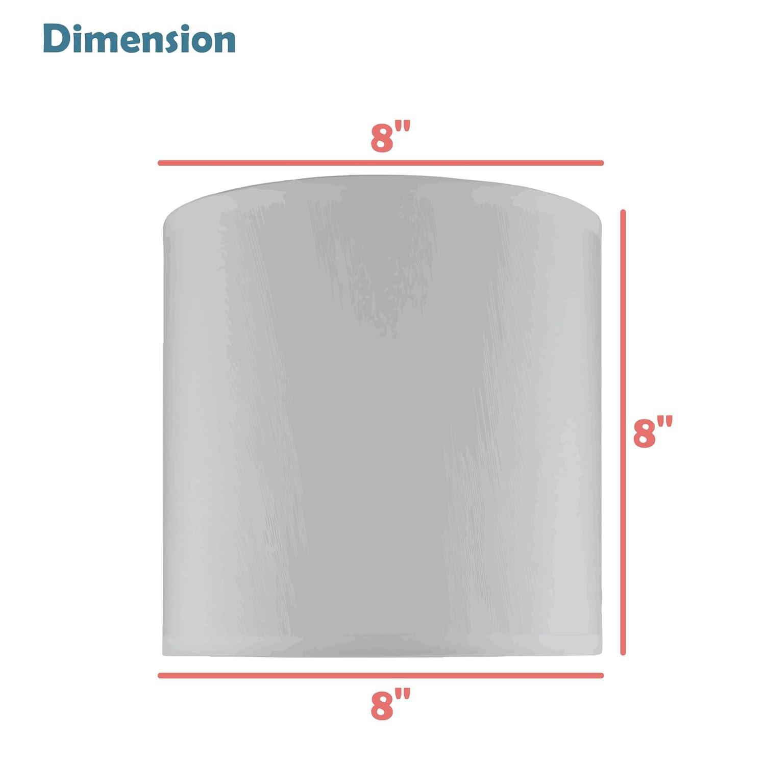 Aspen Creative 31223 Transitional Drum (Cylinder) Shaped Spider Construction Lamp Shade in Off White, 8" wide (8" x 8" x 8")