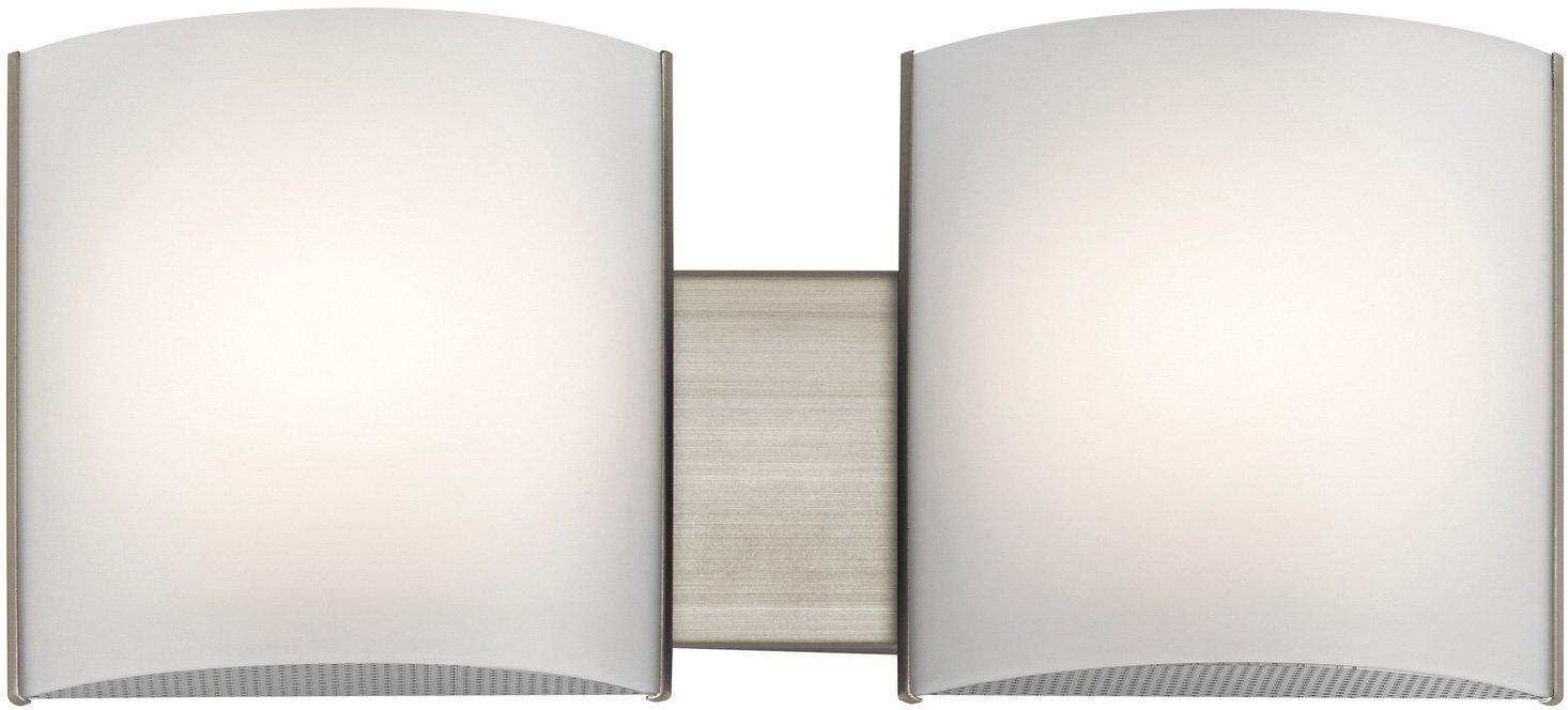 2 Light Bathroom Light Fiture Approved for Damp Locations with Transitional Inspirations 6 inches Tall By 19.25 inches Wide Bailey Street Home