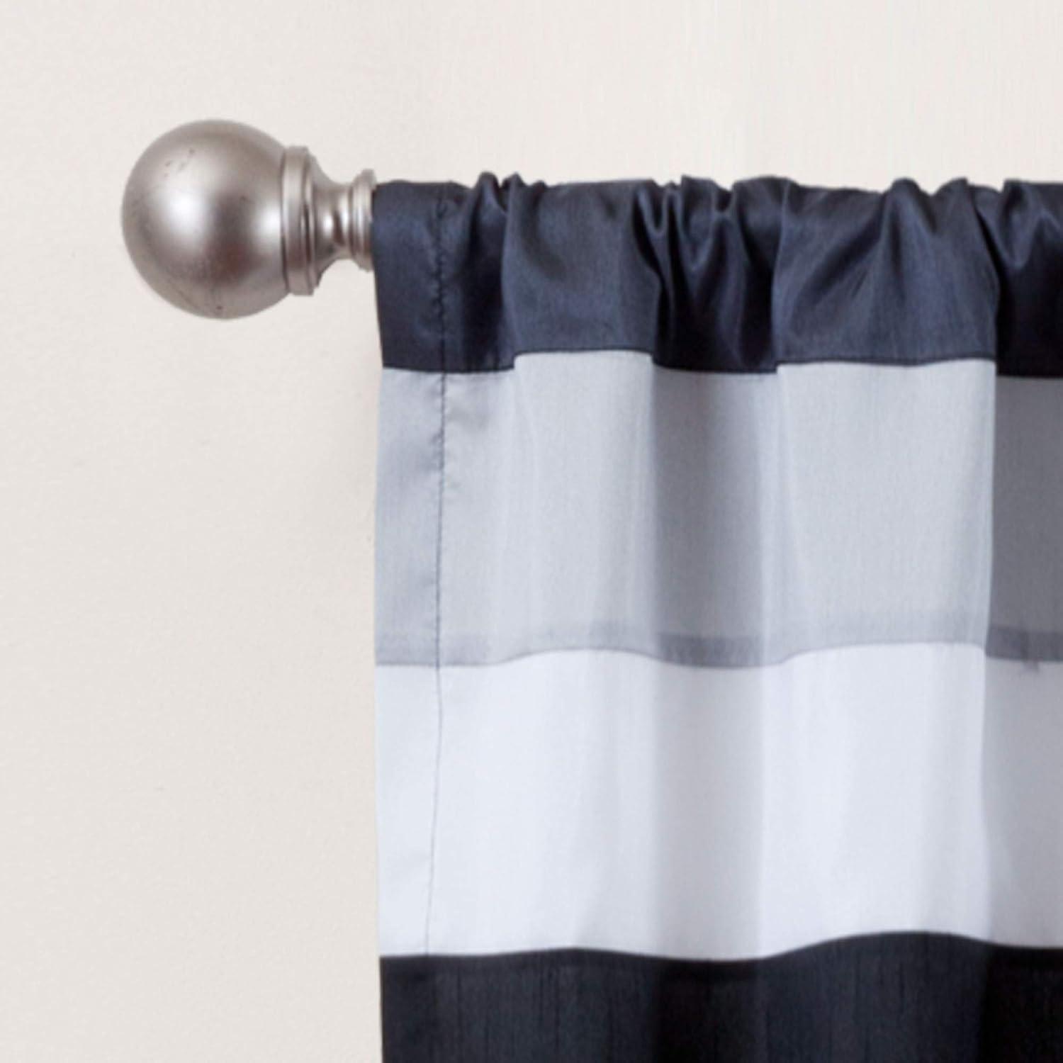 Lush Decor Striped Tailored 84'' W Curtain Valance in