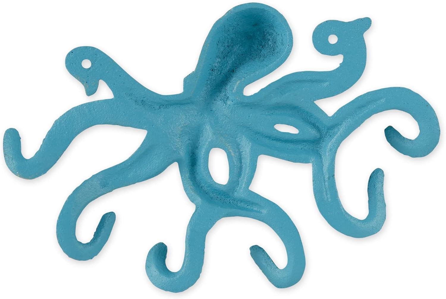 DII Decorative Cast Iron Wall Hook Collection, Octopus