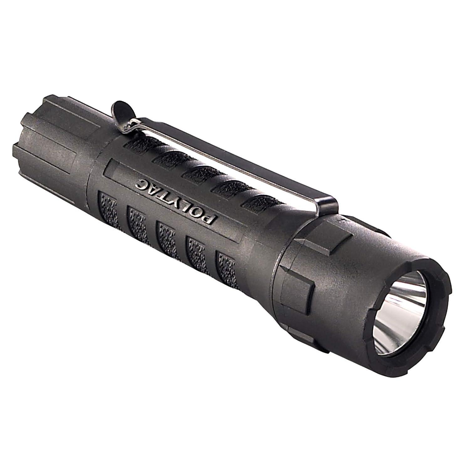 Streamlight 88850 PolyTac 600 Lumens LED Flashlight with CR123A Lithium Batteries, Blister Packaging, Black