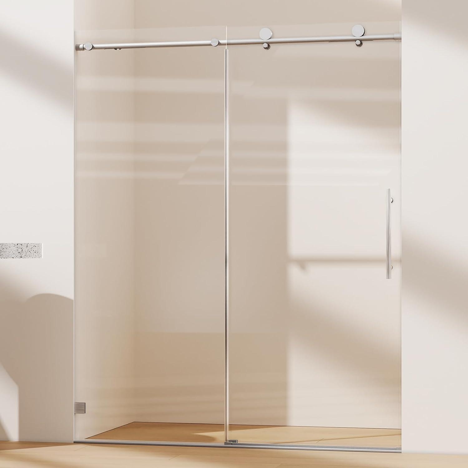 LILI 56-60"W x 76"H Dual Sliding Shower Door, Modern Style AADSH5676LL