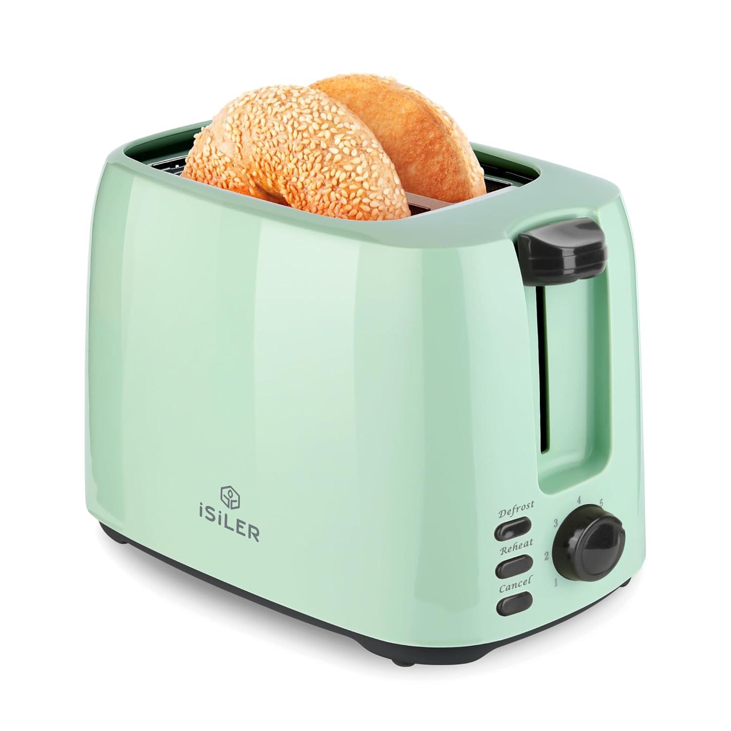 JADOOG 2 Slice Toaster, 1.3 Inches Wide Slot Bagel Toaster With 7 Shade Settings And Double Side Baking