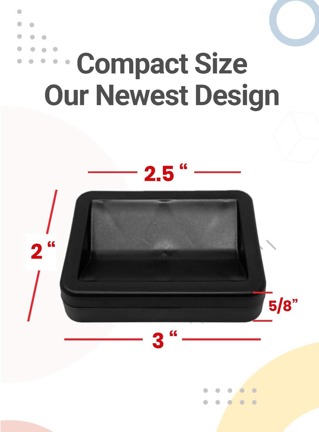SlipToGrip 4-Pack Bed and Furniture Stoppers to Prevent Sliding - Wheel Stopper for Furniture and Bed Frame Wheel Stoppers - No Slip Stopper for Chairs, Desks, Sofas - Protects All Floors - Black