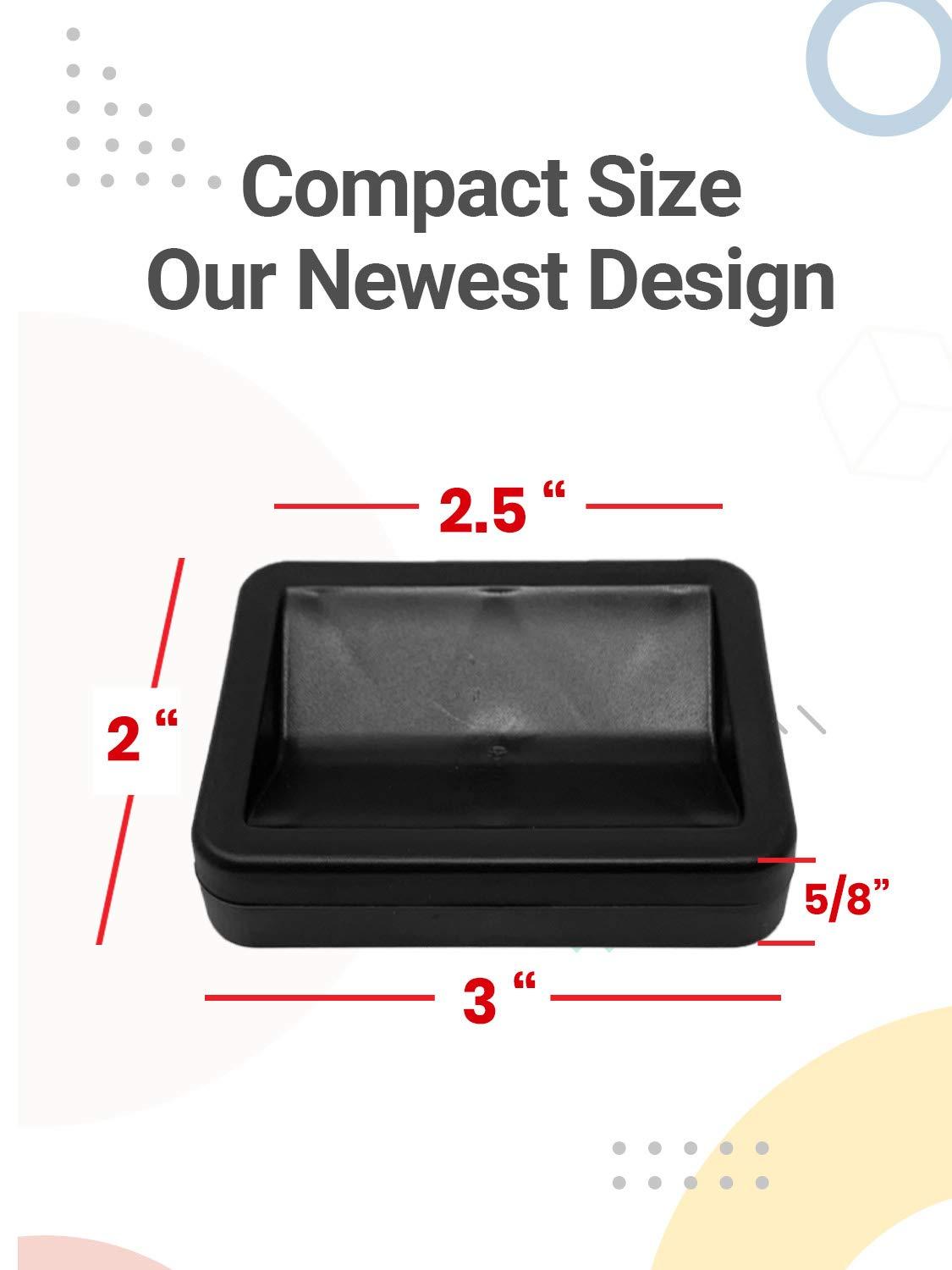 SlipToGrip 4-Pack Bed and Furniture Stoppers to Prevent Sliding - Wheel Stopper for Furniture and Bed Frame Wheel Stoppers - No Slip Stopper for Chairs, Desks, Sofas - Protects All Floors - Black