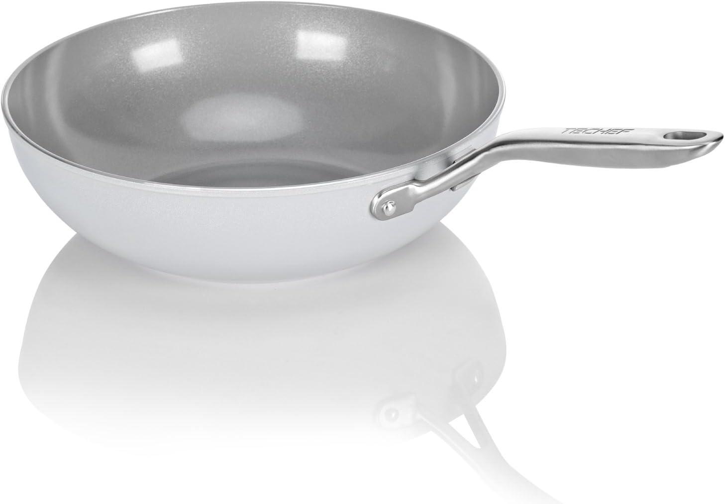 TECHEF CeraTerra - 12" Ceramic Nonstick  Flat Bottom Wok/Stir-Fry Pan