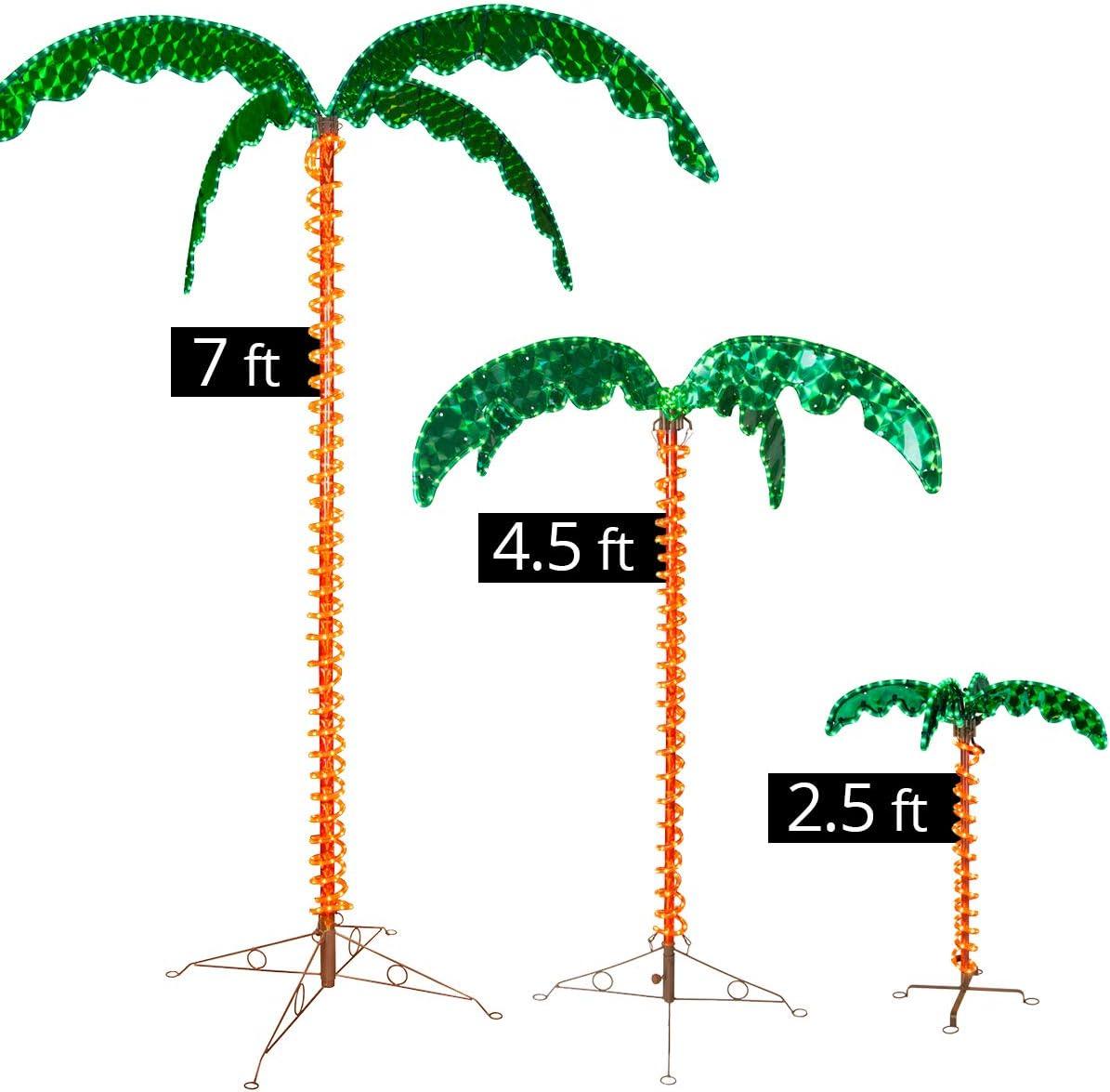 Wintergreen Lighting Holographic Lighted Palm Tree 4.5ft Artificial Trees