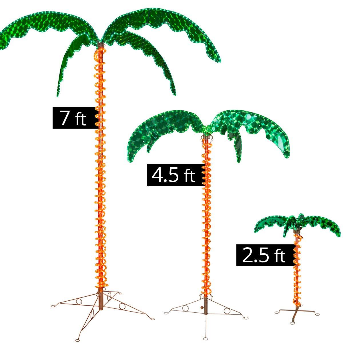 Wintergreen Lighting Holographic Lighted Palm Tree 4.5ft Artificial Trees