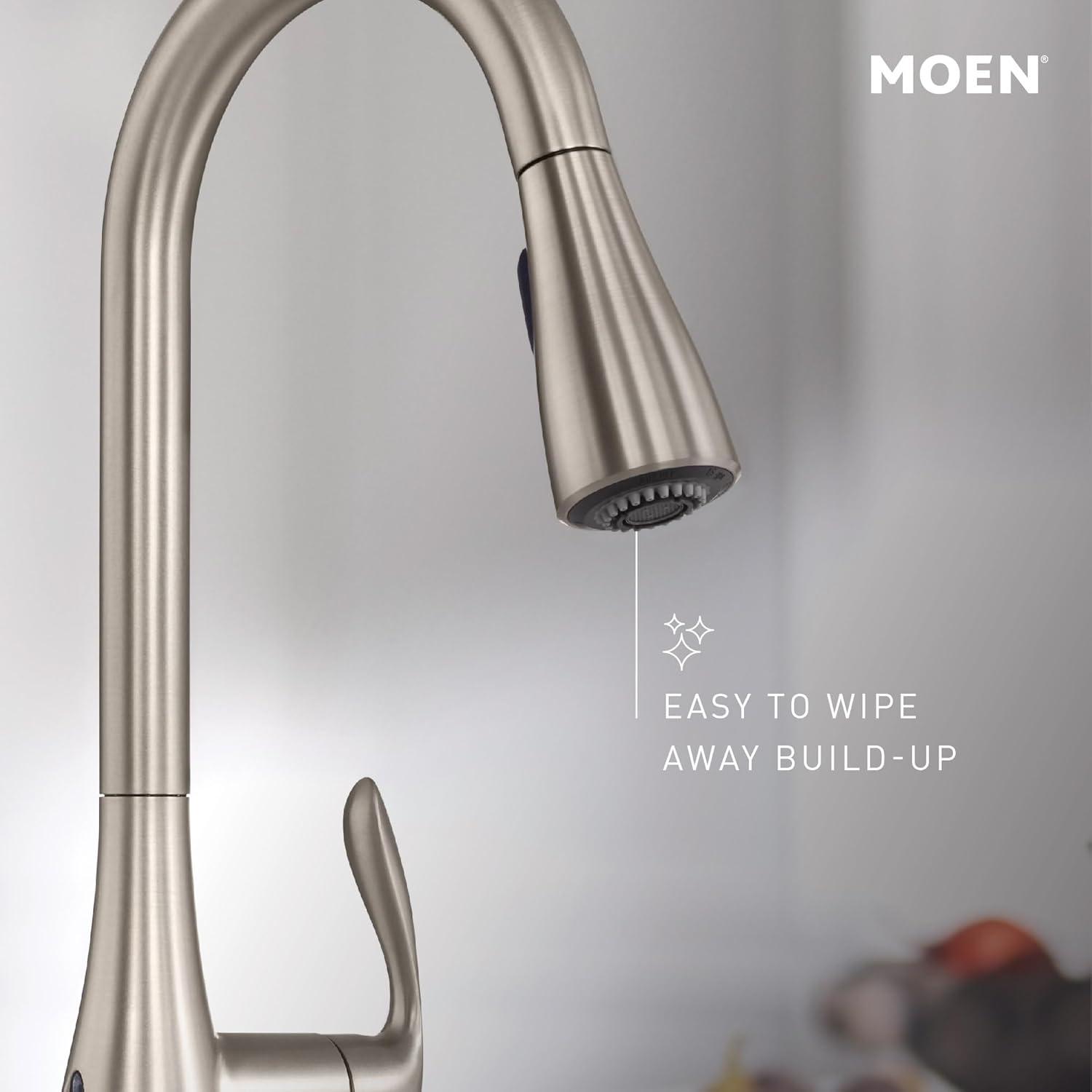 Moen Brecklyn Single-Handle Pull-Out Sprayer Kitchen Faucet with Power Clean Technology