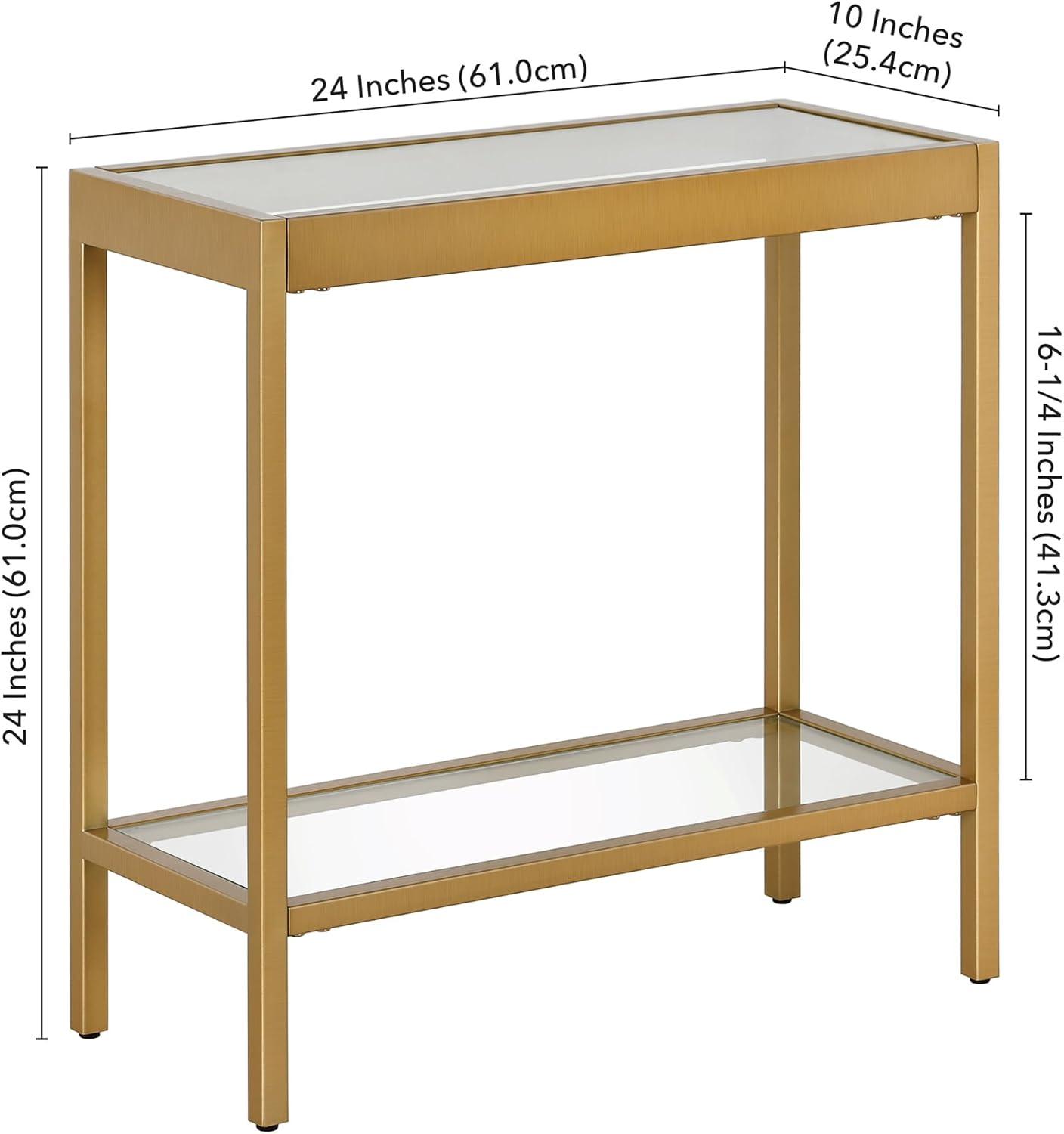 Henn&Hart 24" Gold Side Table