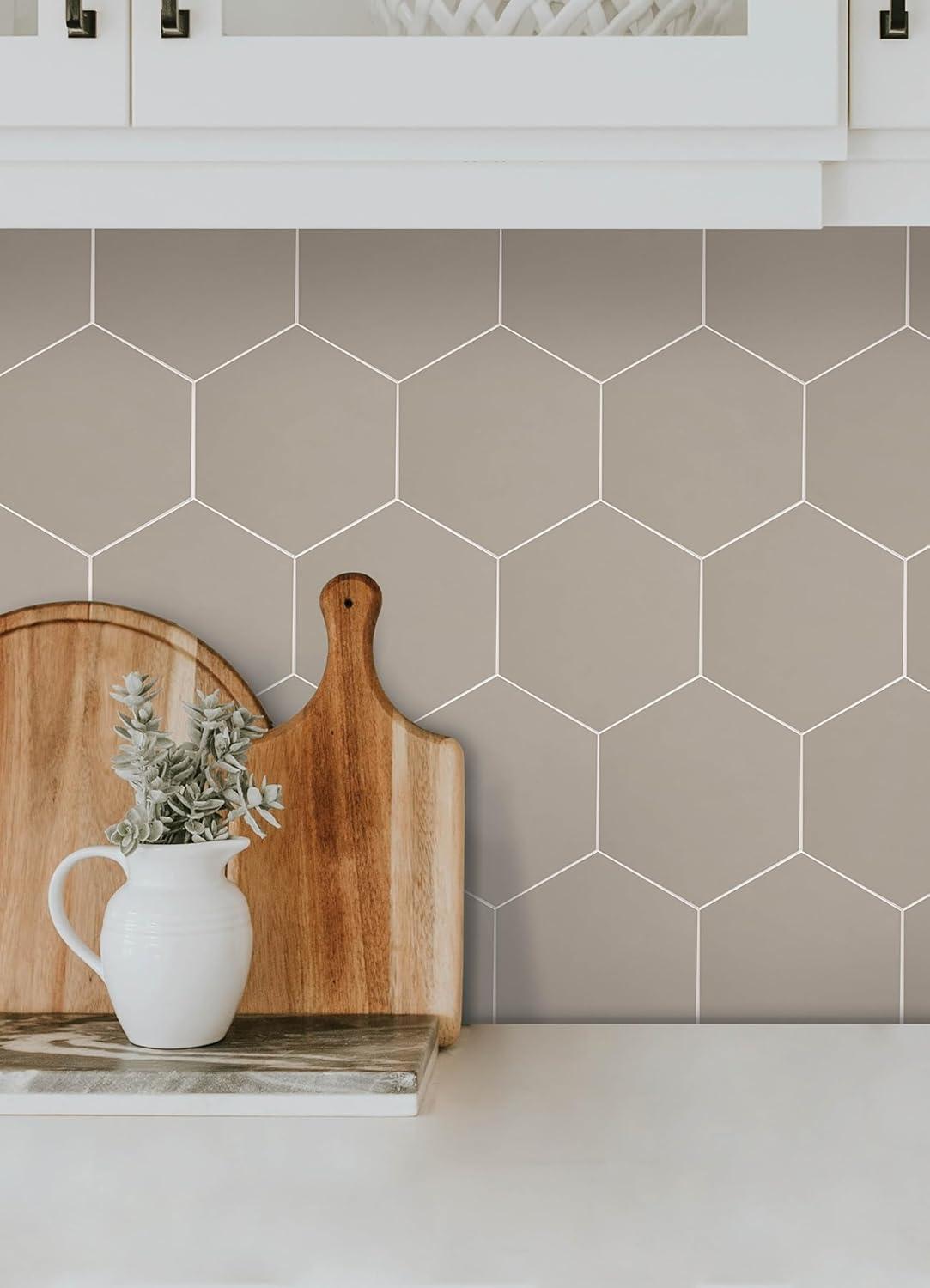 WallPops! Hexagon Peel and Stick Luxury Wall Tiles