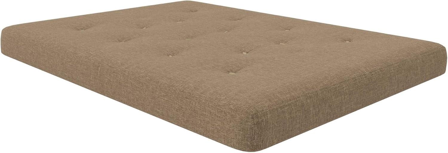 DHP Trule 6-Inch Bonnell Coil Futon Mattress, Polyester Linen, Full, Tan