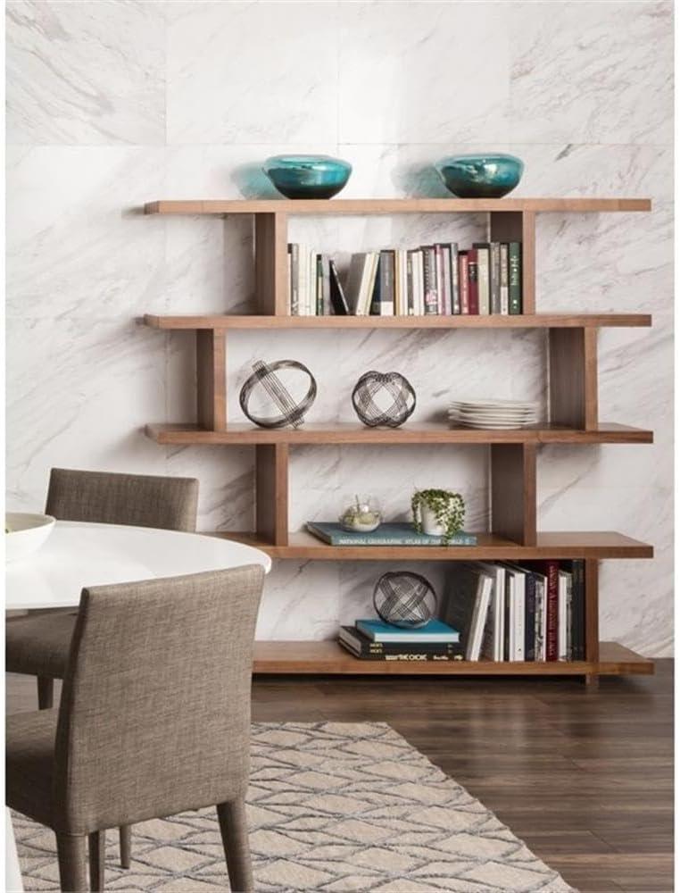 Modern Staggered Bookshelf