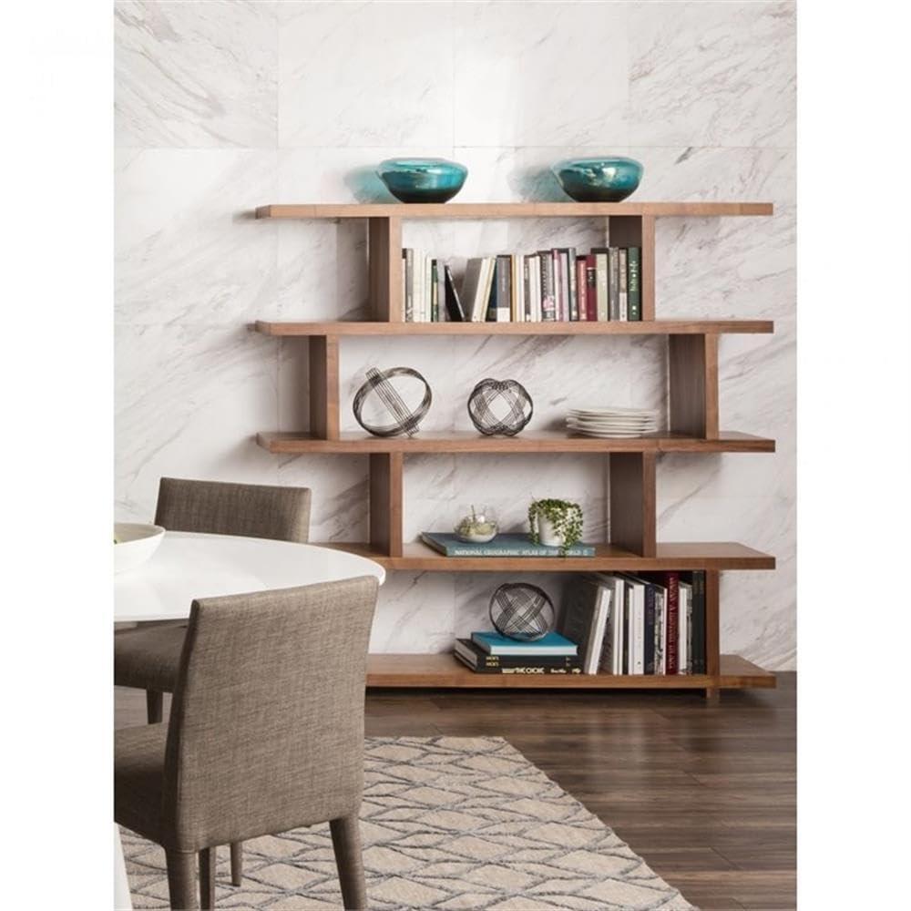 Modern Staggered Bookshelf (63")