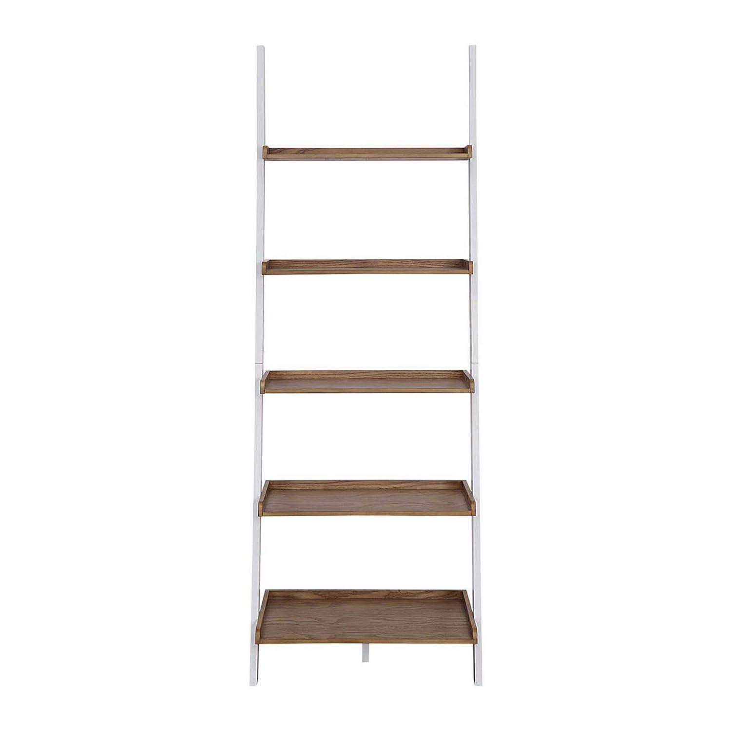 Convenience Concepts American Heritage Bookshelf Ladder, Driftwood/White