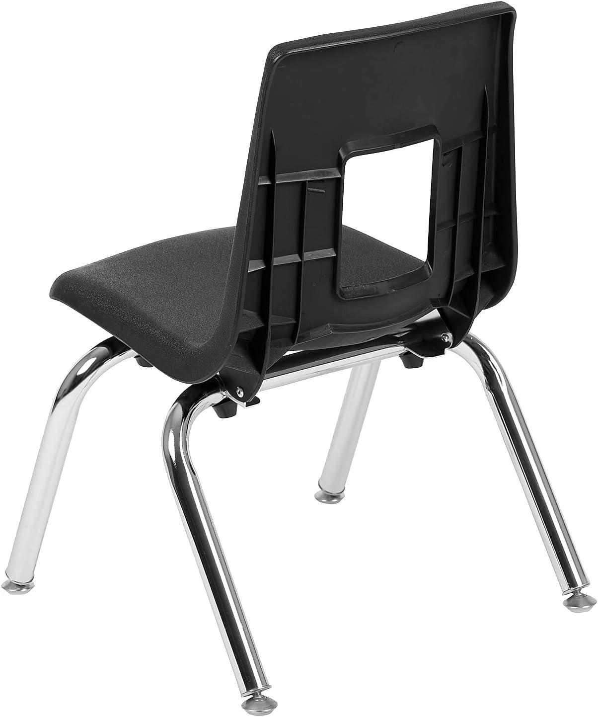 BizChair Black Student Stack School Chair - 12-inch