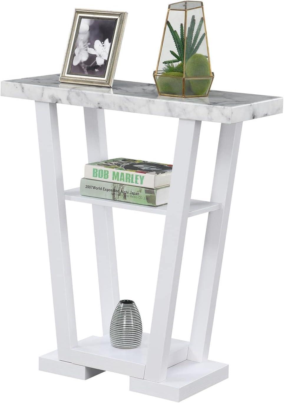 Convenience Concepts Newport V Console, White