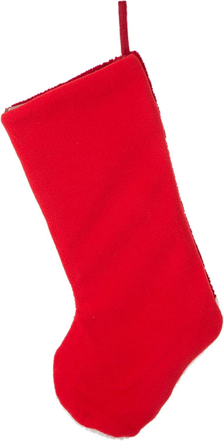 Glitzhome 19″ H Hooked Reindeer Stocking, Multicolor