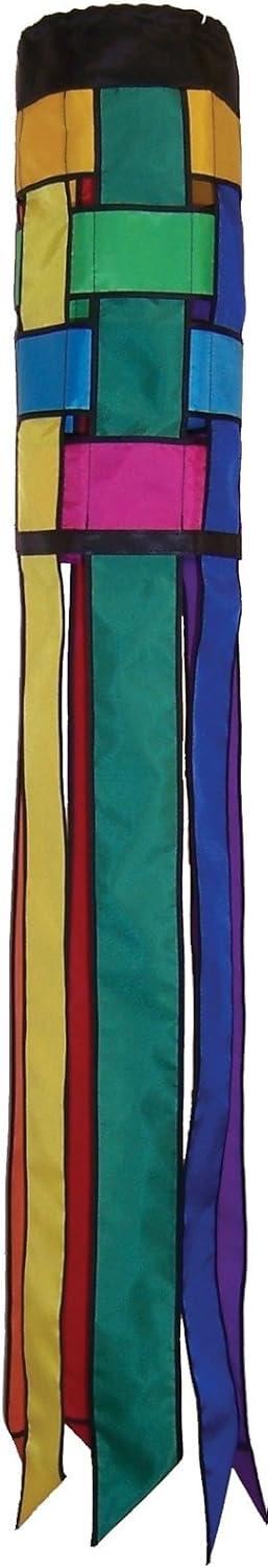 Rainbow Weave 40-Inch Multicolor Polyester Windsock