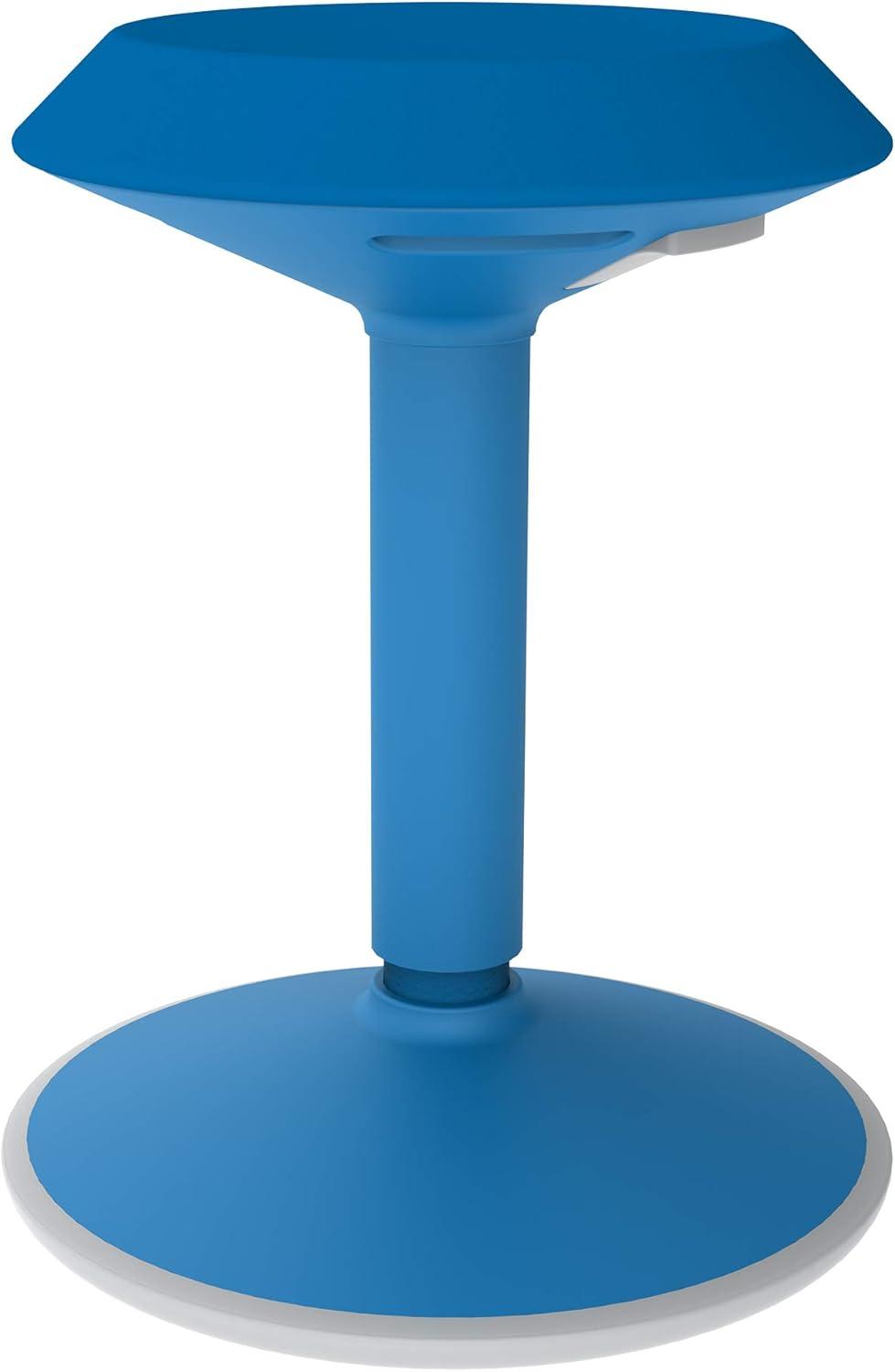 Learniture Adjustable-Height Active Motion Stool with Circular Seat - Flexible Seating for Classroom, Office or Home Brilliant Blue