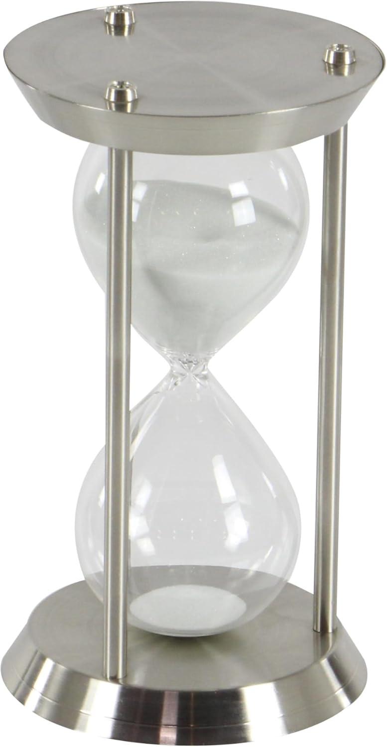 New Traditional Iron and Glass 60-Minute Hourglass (12") - Olivia & May