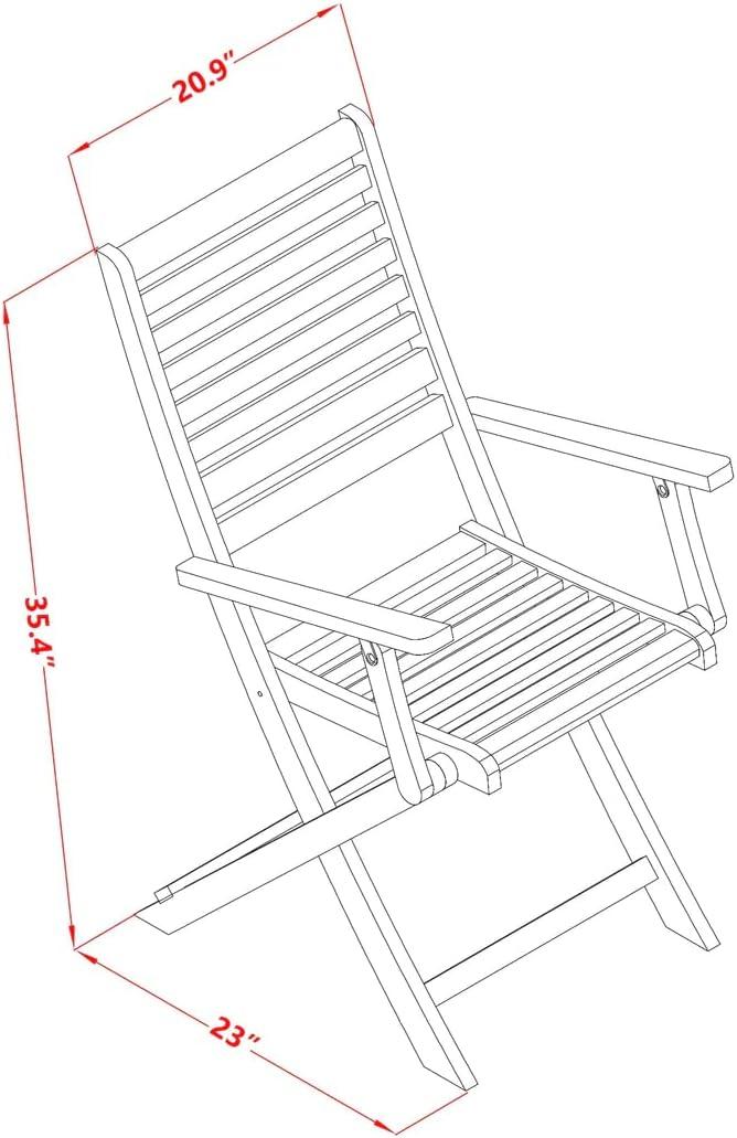 East West Furniture Wooden Patio Set Natural Oil, BSBS9CANA