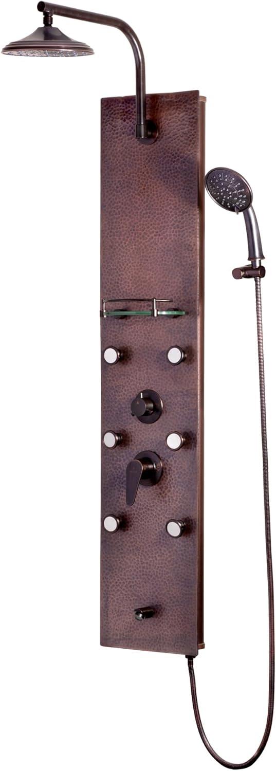 PULSE Sedona ShowerSpa Copper Shower Panel in Oil-Rubbed Bronze
