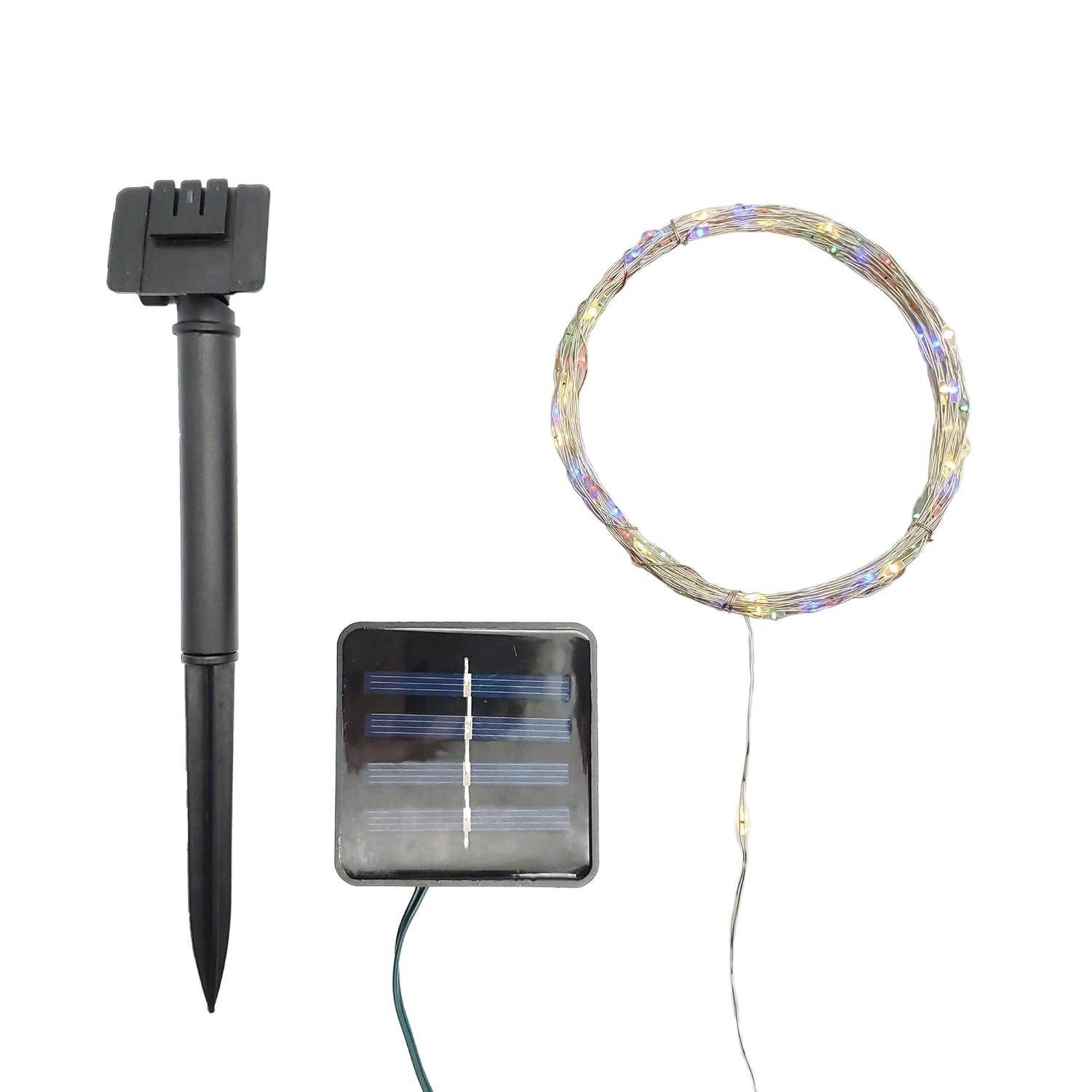 Solar Powered Multi-colored LED Outdoor Fairy String Lights