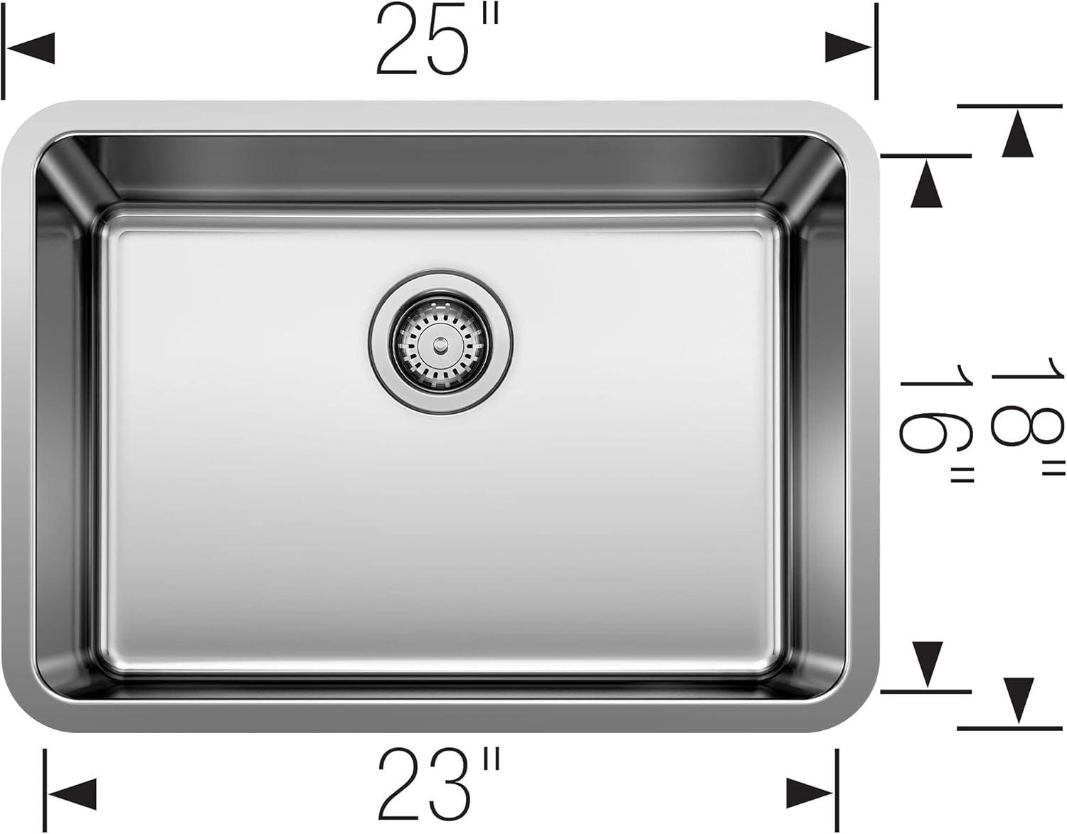 Formera 25" L x 18'' W Single Bowl Stainless Steel Undermount Kitchen Sink