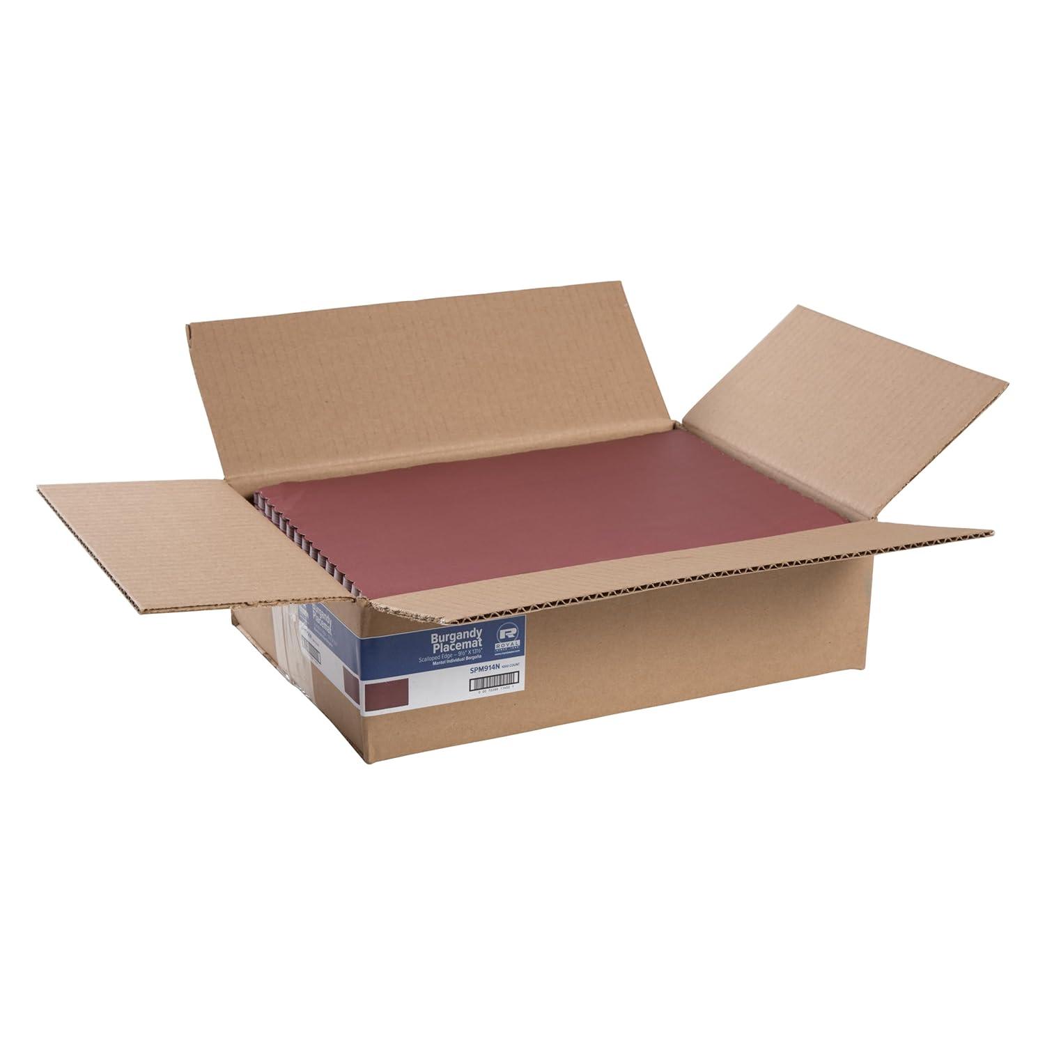 Royal Burgundy Disposable Placemat 9.25 Inch x 13.25 Inch, Package of 1000