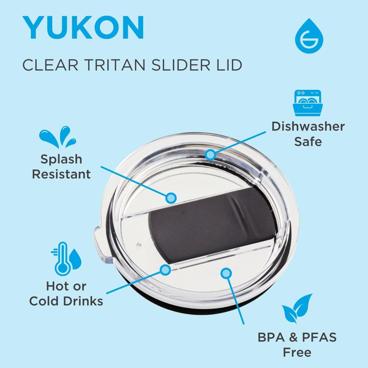 GROSCHE YUKON 20 OZ Insulated Travel Mug, Coffee Tumbler with Slider Lid, Graphite Black