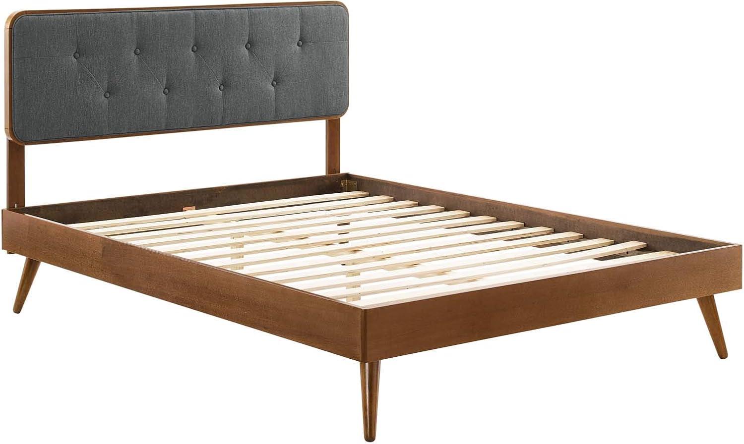 Bridgette Wood Platform Bed with Splayed Legs