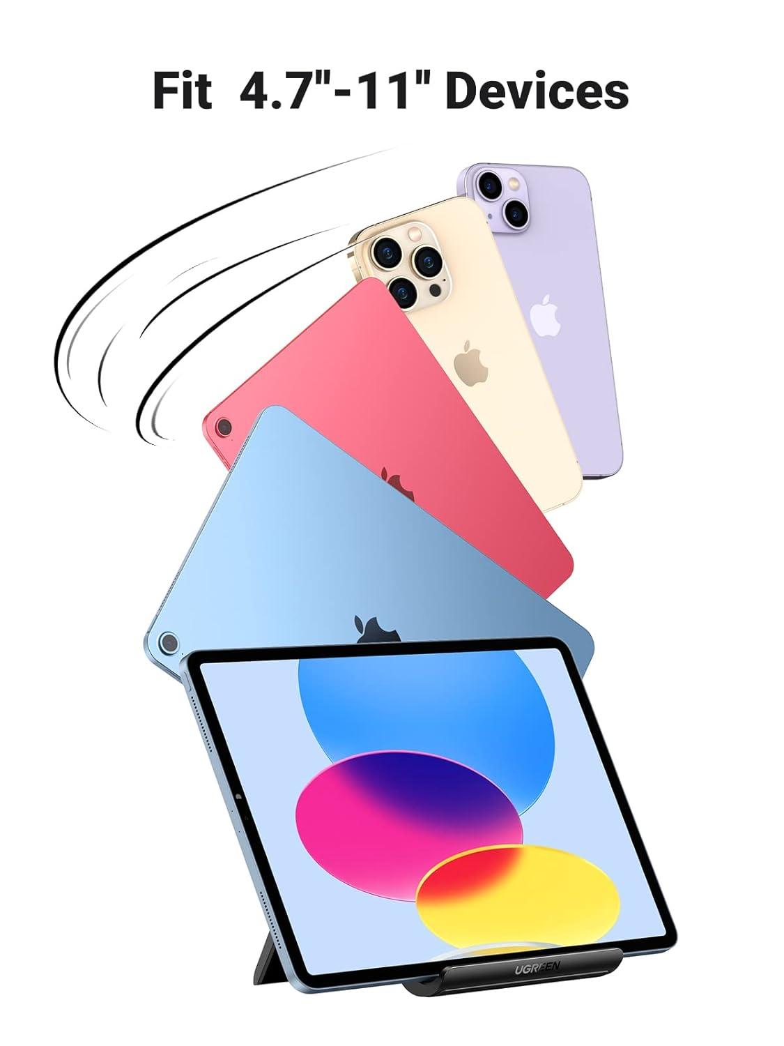 UGREEN Desk Tablet Stand, Adjustable iPad Holder, Black