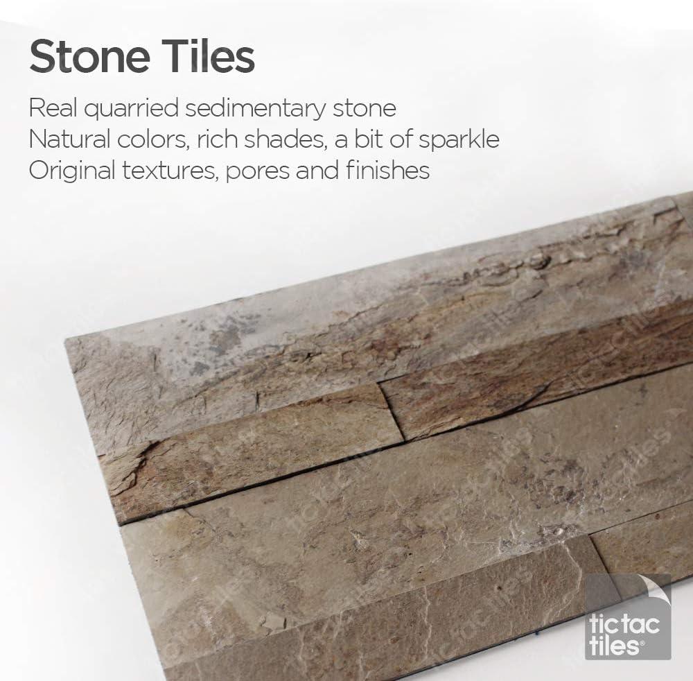 5.9'' W x 23.6'' L Natural Stone Peel and Stick Mosaic Tile