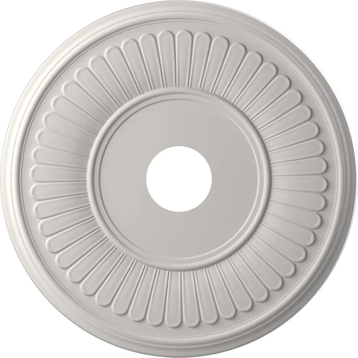 Blossom White 19" Thermoformed PVC Ceiling Medallion