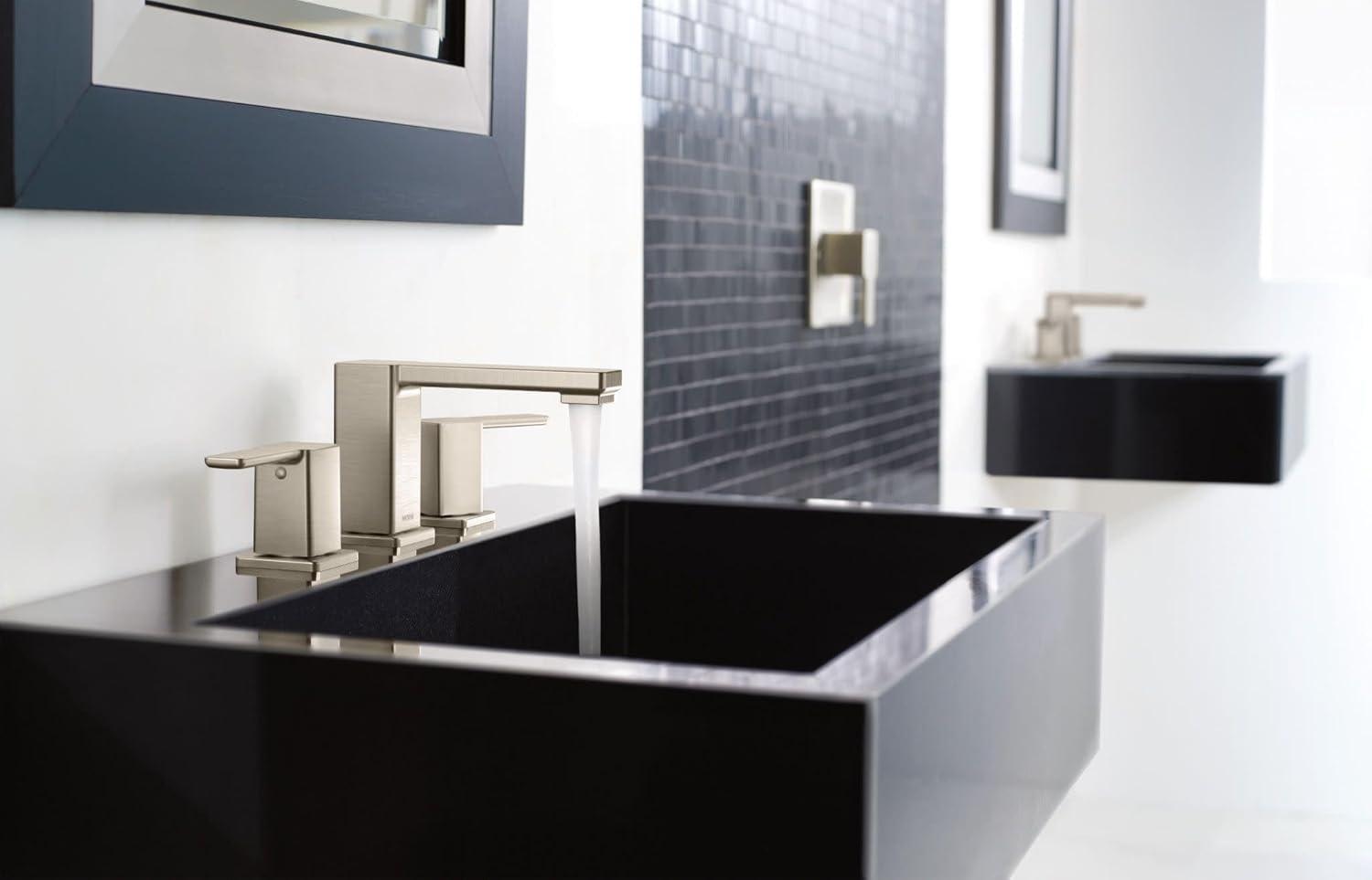 90 Degree Widespread Bathroom Faucet with Drain Assembly