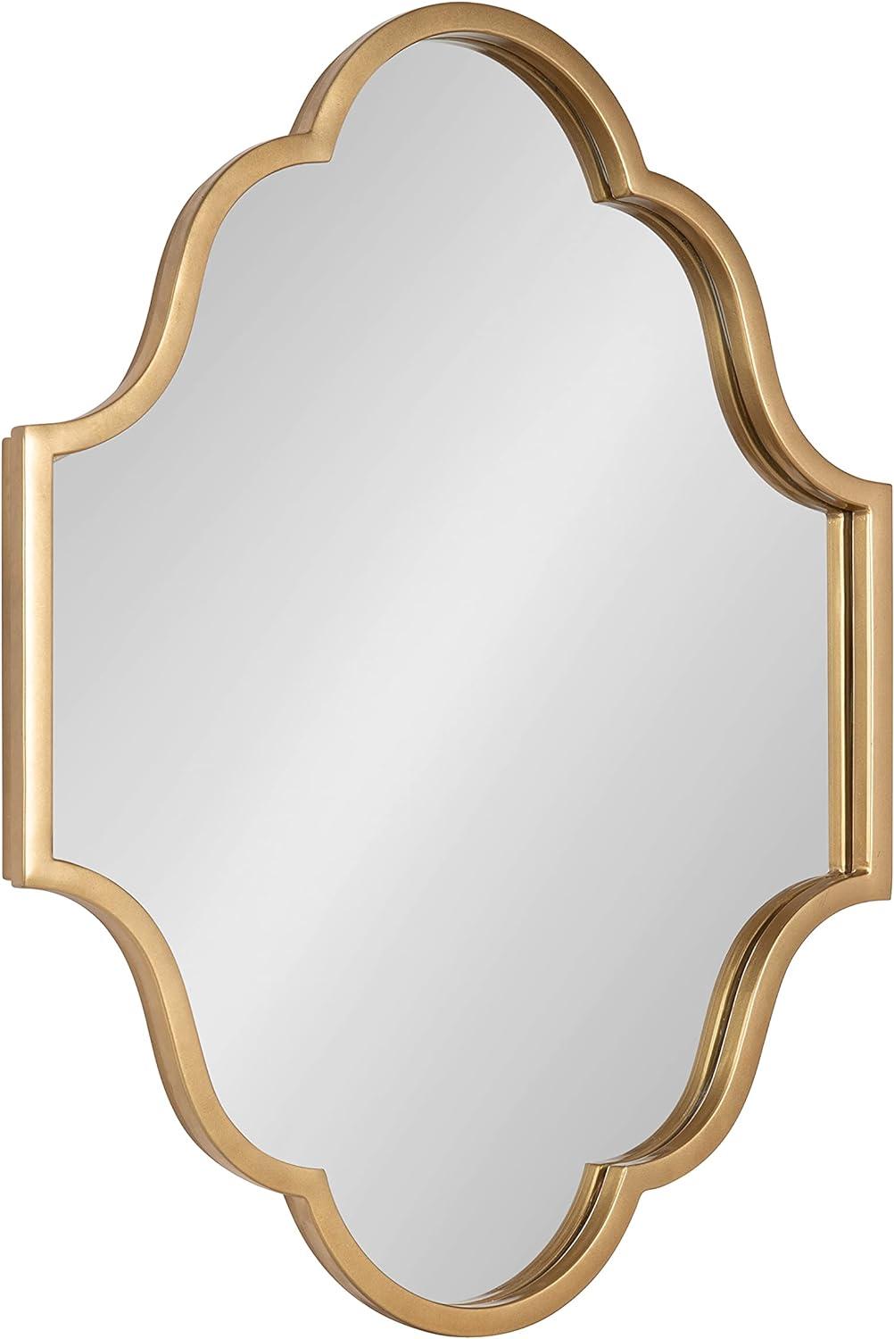 Kate and Laurel Rowla Framed Wall Mirror, Gold 18x24