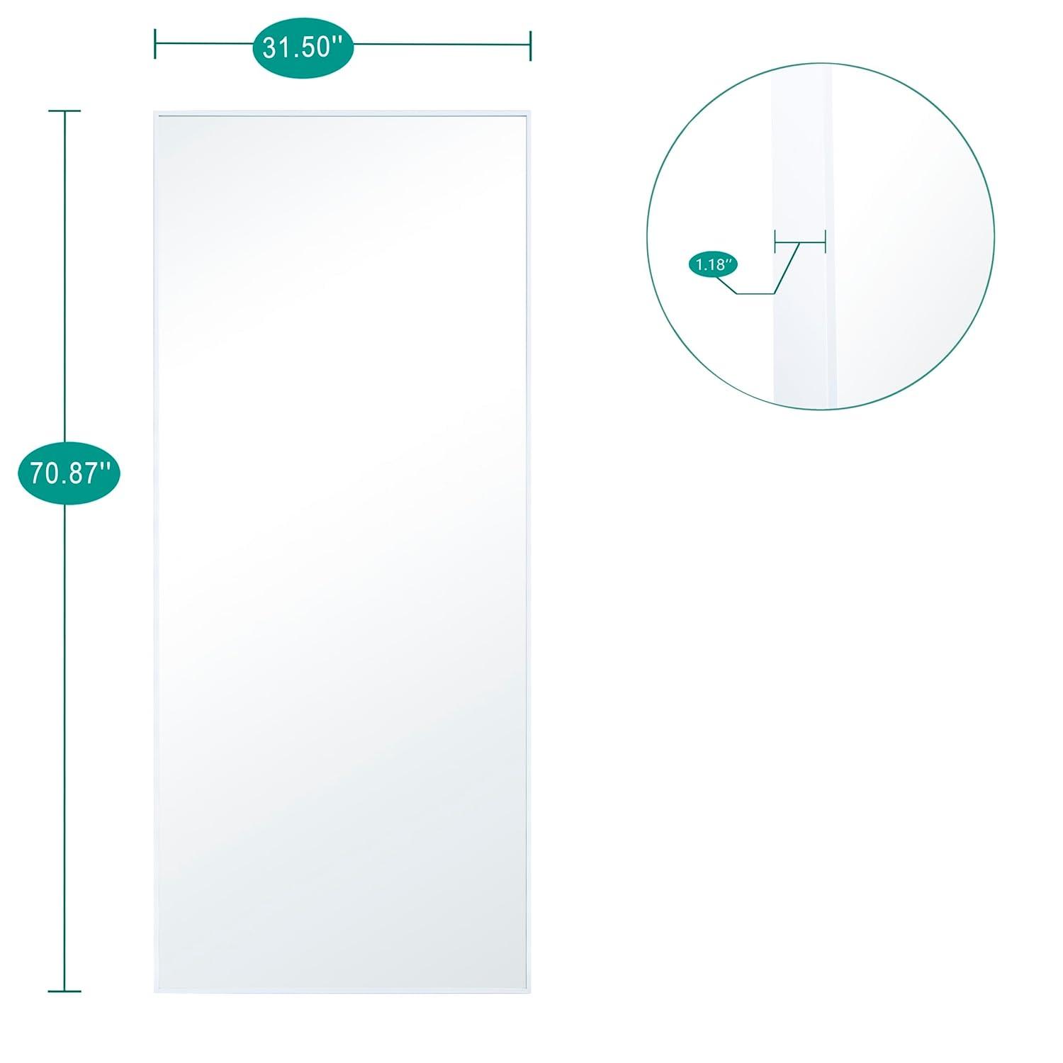 Naomi Home Maisie Modern Aluminum Mirror White